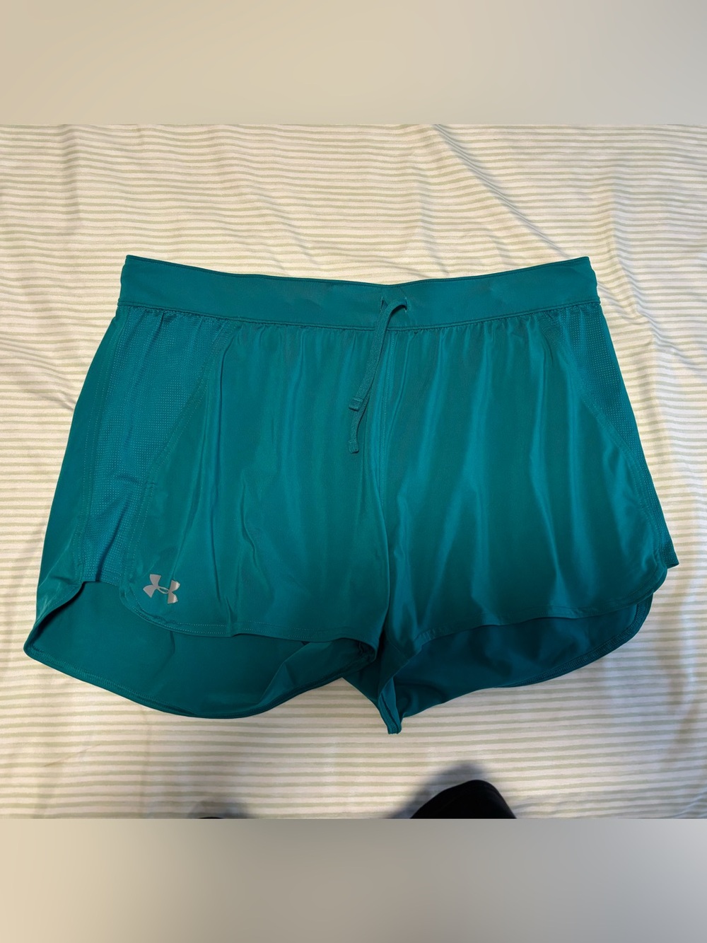 Under Armour Teal Athletic Running Shorts with Drawstring